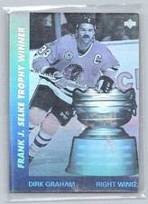 Dirk Graham AW8 1991-92 UD Award Winner Holograms Chicago Blackhawks Card