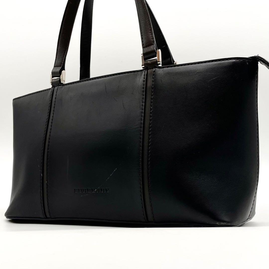 Burberry Handbag Bag Leather Black Logo
