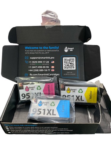 Smart Ink Ink Cartridges 950XL & 951 XL C,M,& Y NO BLack For Printer - Picture 2 of 9