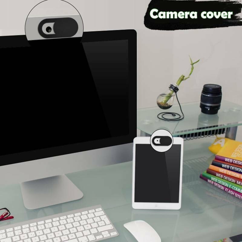 Copri Webcam Scorrevole - 4 Pezzi Nero Per Laptop, PC, Tablet E Smartphone - Foto 6