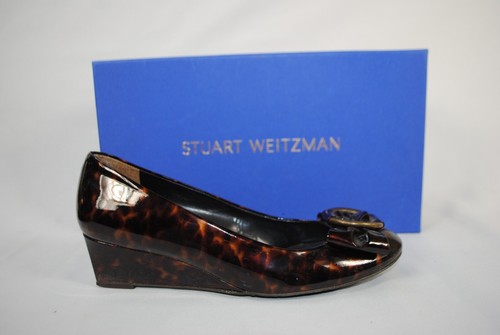 stuart weitzman patent leather wedge