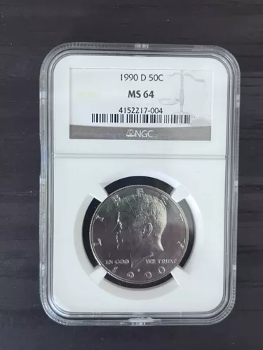 1990 D Kennedy Half Dollar NGC MS64