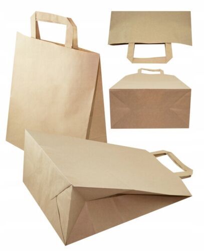 100 Stück Bäckerfaltenbeutel – Braune Faltenbeutel 160x60x350 Mm, Papiertüten