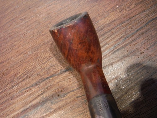 COMOYS STERLING SILVER MOUNTED CASED BRIAR PIPE H.M.S. Birmingham 1913 ? - Picture 7 of 10