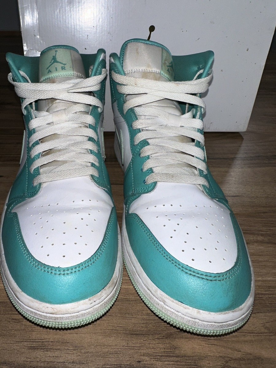 Air Jordan 1 Mid Washed Teal/Mint Foam-White Sneakers Womens