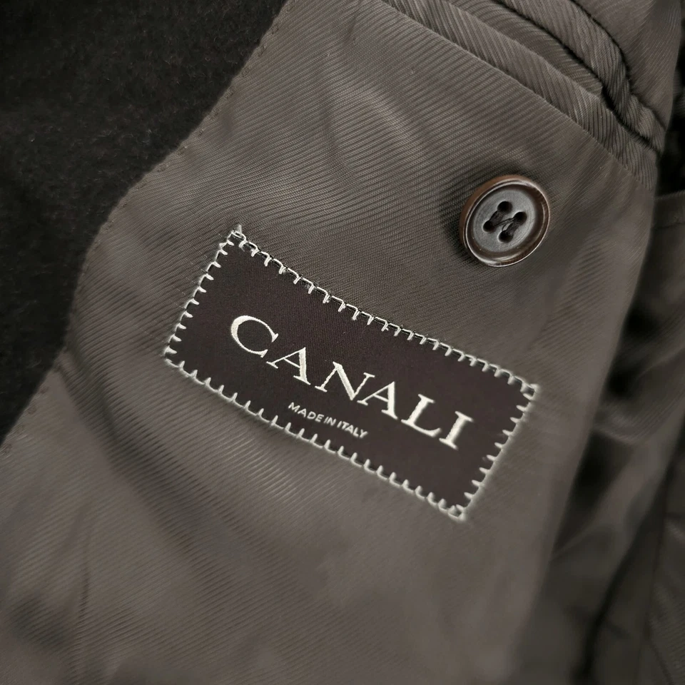 CANALI Brown Wool Cashmere Coat Made in Italy Men's Size 48R - Image 4 of 4