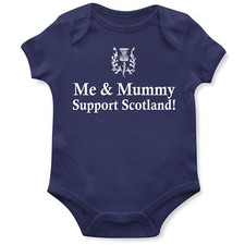 Personalised Scotland Supporter Babygrow Gift Rugby Baby Badge