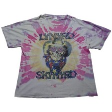 RARE Vintage Lynyrd Skynyrd Ass Kickin 2002 Tie Dye T Shirt XL DISTRESSED HOLES 