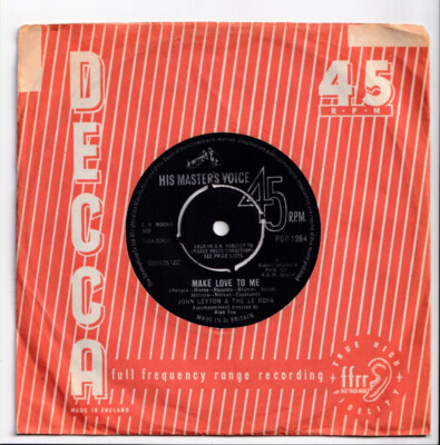(nU112) John Leyton & The Le Roys, Make Love To Me - 1964 - 7'' vinyl