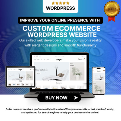 Custom E-Commerce Wordpress Website - Professional and Responsive Web Design