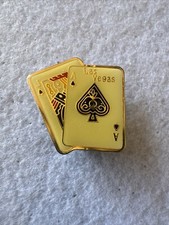Las Vegas Nevada Casino Jack & Ace Of Spade Poker Cards Pin / Pinback States
