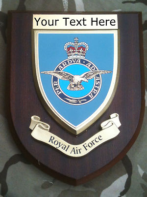 Personalisierte militärische Wandrelief RAF Royal Air Force hergestellt in Großbritannien für MOD