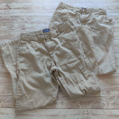 Children's Place khaki school uniform pants bundle size boy's 12 EUC - Afbeelding 1 van 10