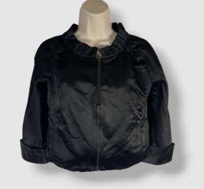 Dolce & Gabbana Women's Black Full-Zip Long Sleeve Cropped
