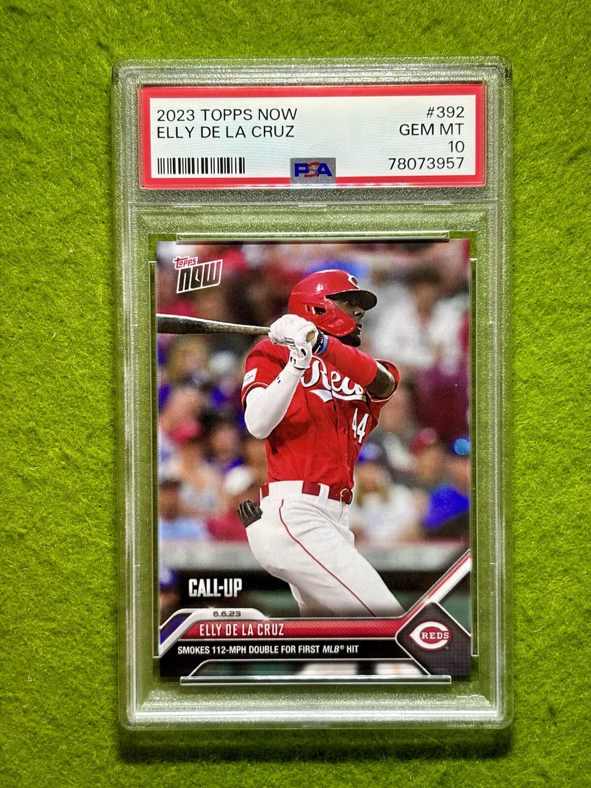 Elly De La Cruz PSA 10 ROOKIE CARD /25773 SP REDS RC 2023 Topps Now CALL-UP   rc view 13