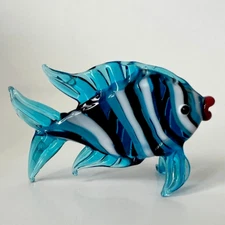 New Colors! Murano Glass, Handcrafted Unique Lovely Fish Figurine, Size 2