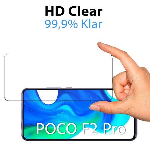 Schutzfolie für Xiaomi Poco F2 Pro Display Schutzglas Kamera folie Gorilla glas - Bild 7 von 7