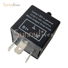 3-Pin LED Flasher Relay Turn Signal Adjustable LED Lights Flashing Relay Switch