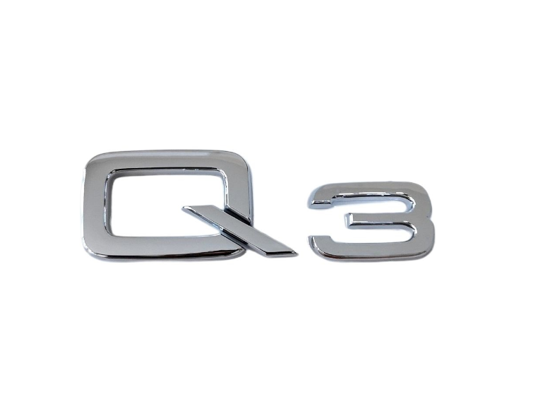 CHROME FIT AUDI Q3 REAR TRUNK EMBLEM BADGE NAMEPLATE DECAL LETTER NUMBER NEW