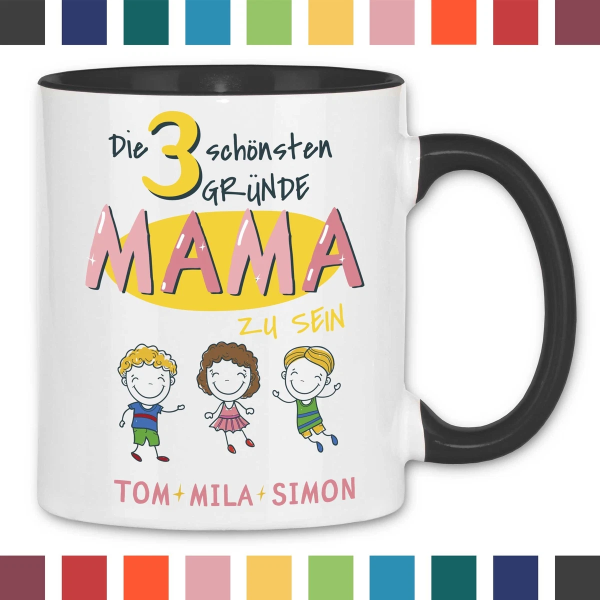 Tasse „Best Mom Ever mit buntem Blumendesign – Geschenk für Mama, 11,95