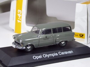 Schuco 1/43 - Opel Olympia Caravan Verte - Miniature Collection