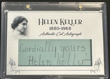 HELEN KELLER Autograph Custom Card JSA Authentic Super Clean RARE