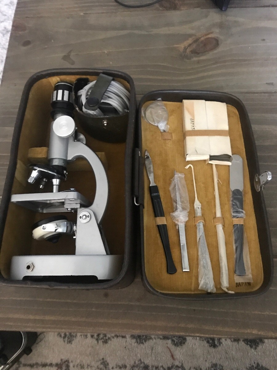 Vintage JASON MICROSCOPE 750x Illuminated +Case and