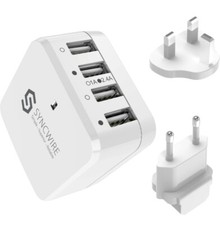 Syncwire USB Plug Travel Charger 4-Port Fast Multiple USB Wall Charger