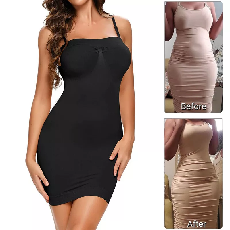 YouLoveIt Shapewear Slip for Under Dresses Shapewear Dress Tummy Control  Body Shaper Women’s Shapewear Tummy Control Dresses Cami Dress Full Slip  Body