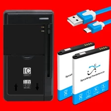 Large Power 2x 1700mA Substitutable Battery Charger Cable f ZTE Link II Z2335CC