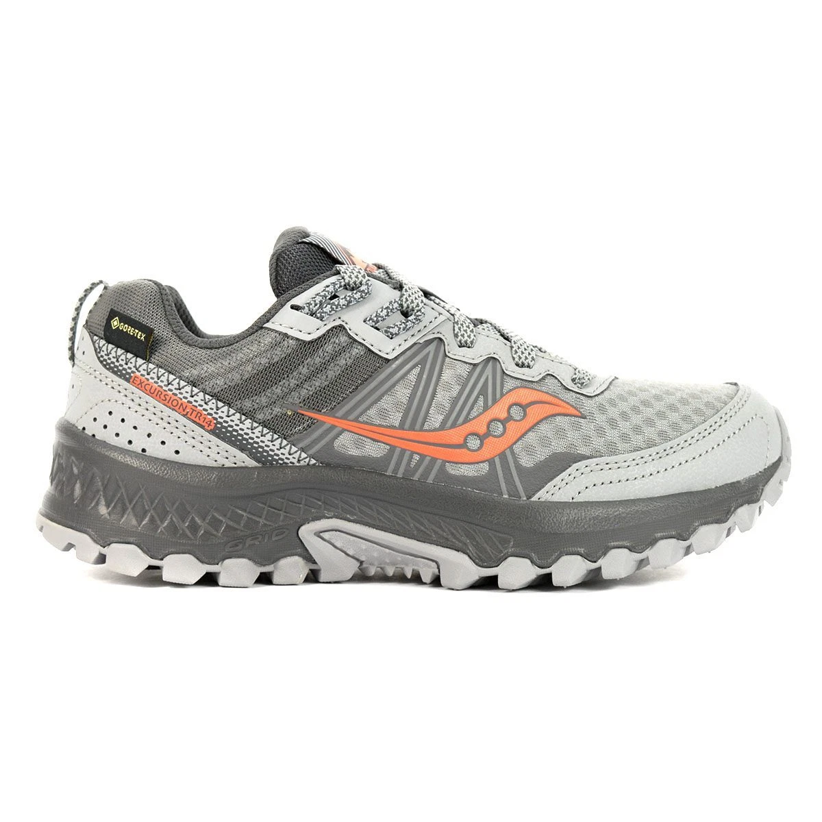 Saucony Women's Excursion TR14 GTX Grey/Coral Trail Shoes S10588-1 | eBay