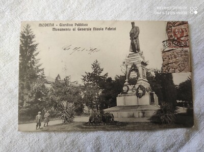 Cpa Postkarte Italien MODENE MODENA Öffentlicher Garten Generaldenkmal Ni