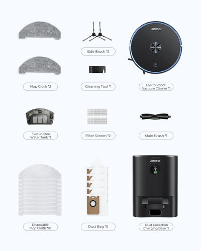 Robot Vacuum and Mop Combo, 3 in 1 Robotic Vacuum with 3.5L Self Emptying Statio - Picture 9 of 9