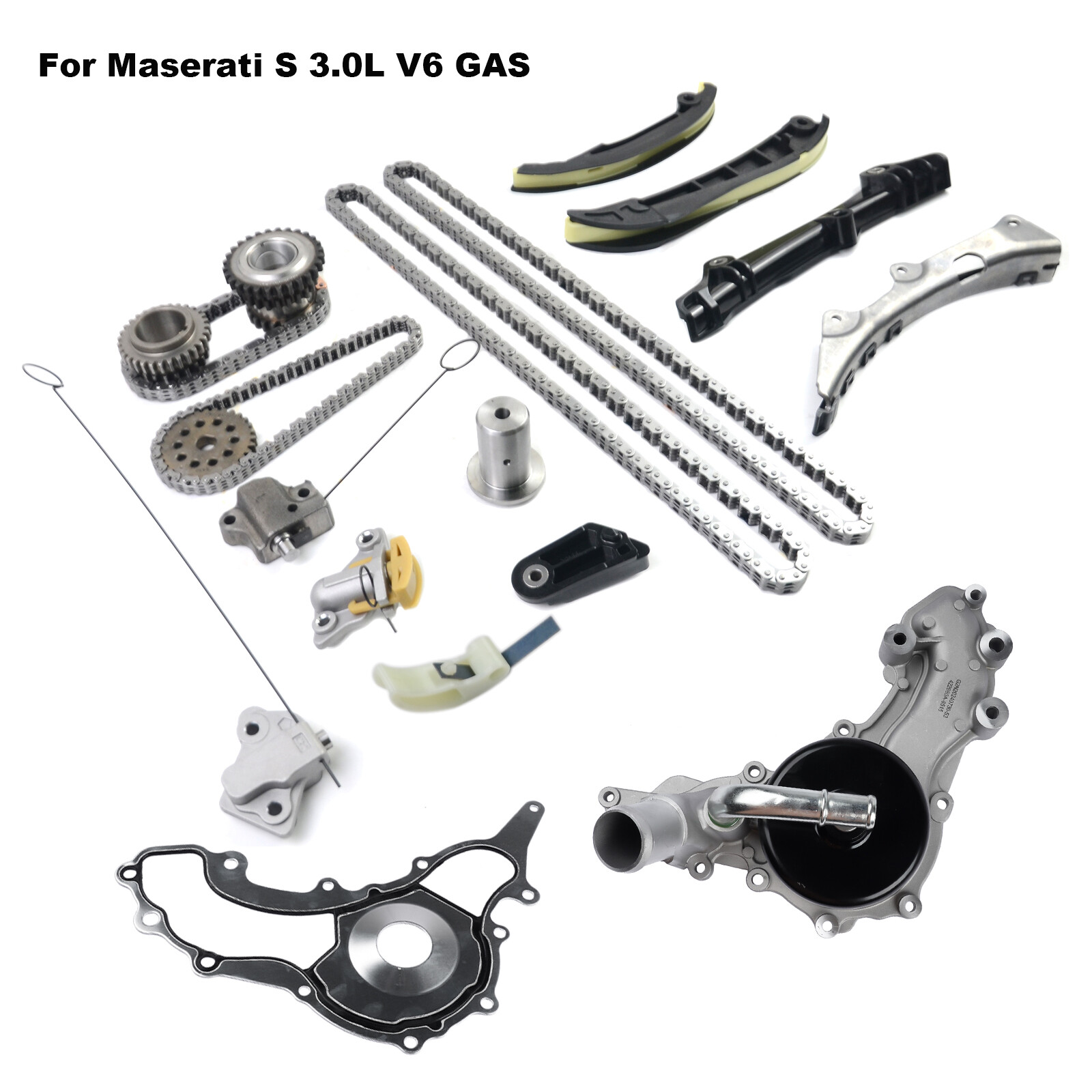 Fits Maserati Quattroporte 13-22 Timing Chain Kit + Water Pump 3.0L V6 Q4 323513
