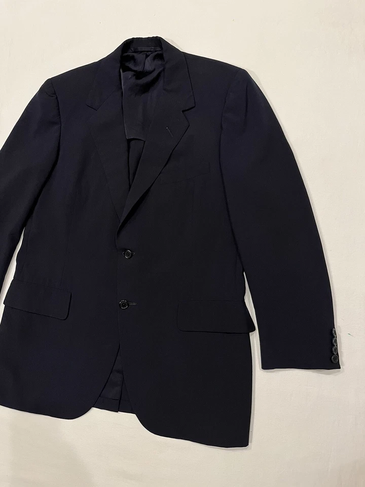 Abrigo Blazer Chaqueta Oxford Clothes 2 Botones Sólido Azul Marino Deportivo Para Hombre Talla 40R Foto 2 de 4