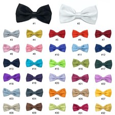 Classic Bow Ties for Men - Pre-tied Adjustable Length Bowtie Many Colors
