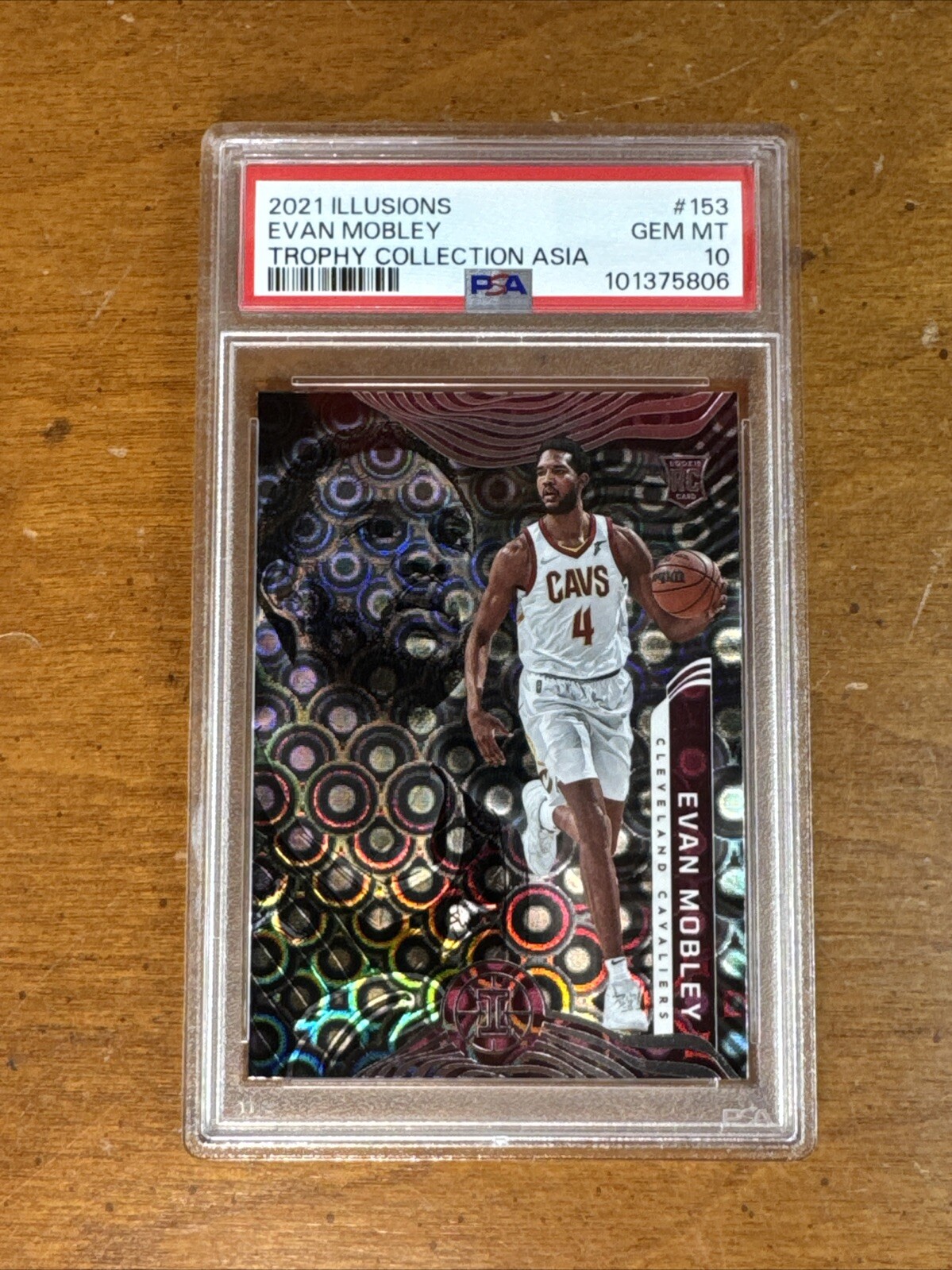 Evan Mobley Rookie Card PSA 10 Illusions Asia Trophy Collection Low Pop Rare view 1