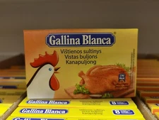 Gallina Blanca Chicken Bouillion Broth 8 Soup Cubes Box 80g