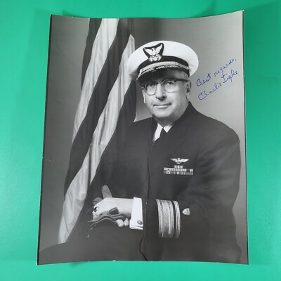 #ad US Coast Guard Aviator amp; Admiral Charles Tighe Signed Photo USCG $14.99