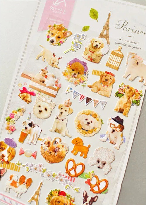 Sonia Parisien Dogs Stickers cute cartoon planner journal scrapbooking sticker