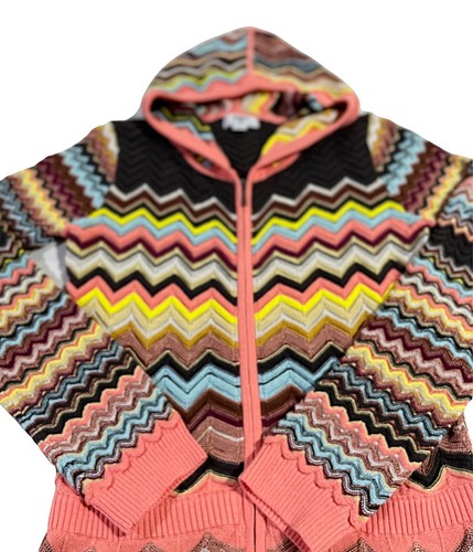 Missoni Target Zigzag Chevron Full Zip Junior Hoodie CardiganTunic Sweater Sz XL - Picture 7 of 10