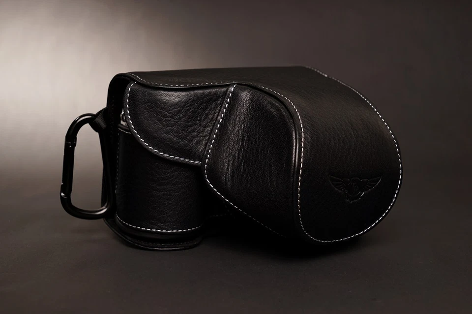 Funda completa de cuero genuino para cámara para Samsung NX500 16-50 lente B Foto 2 de 4