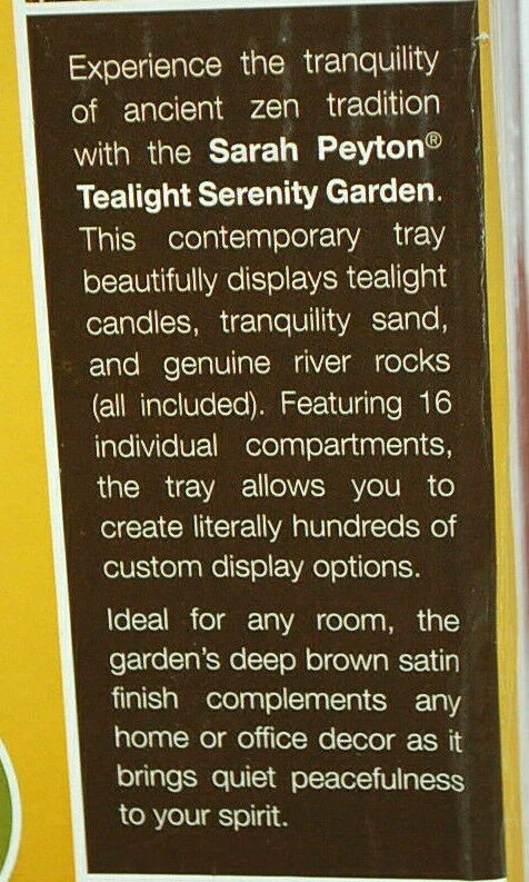 Sarah Peyton Home Tealight Serenity Garden con velas, arena y rocas nuevo S8914 Foto 4 de 4
