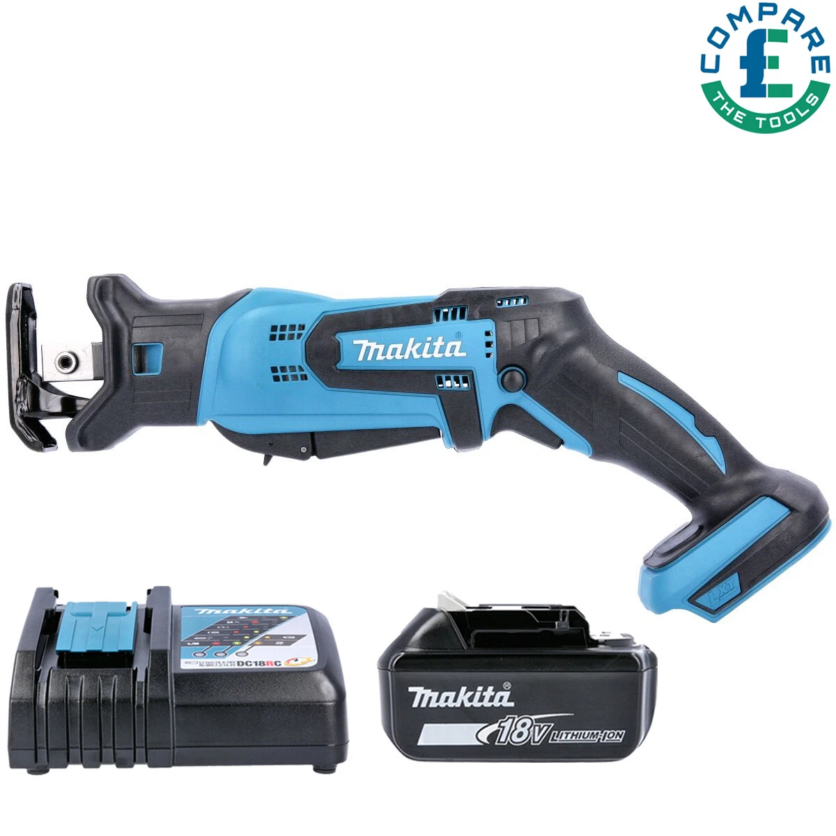 Makita DJR185 18V Mini Reciprocating Saw With 1 x 6Ah Battery Charger