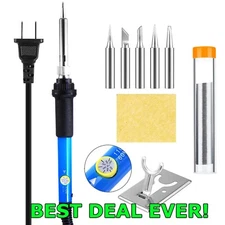 Soldering Iron Electric Gun Adjustable Temperature Welding Solder Wire Kit 60W
