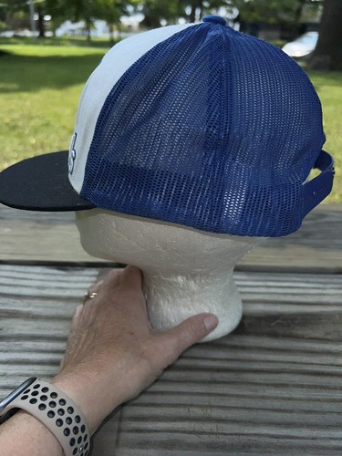 Truckermütze Kappe Duke Blue Devils Logo Buchstaben königsblau Netz Druckknopflasche 10 % Wolle - Bild 5 von 9
