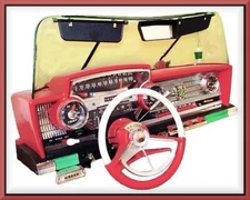 1960s Playmobile Dashboard, White Background, Toolbox/Refrigerator Magnet, READ!