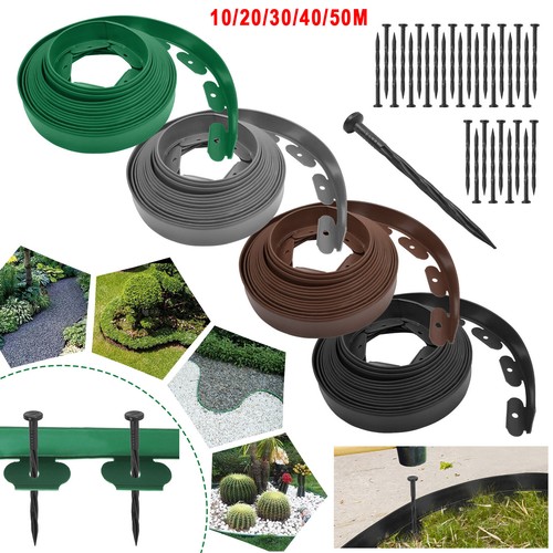 Flexibel Rasenkante Beeteinfassung Mähkante Garten Beetumrandung mit Erdnägel DE - Bild 2 von 23