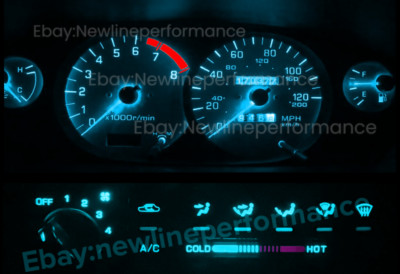Ice Blue Cluster + Climate Control LED Bulbs For Nissan 240sx s14 1995-1999