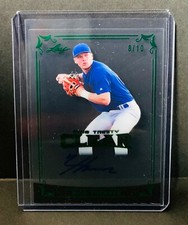 2018 Leaf Trinity Clear NICO HOERNER Green Foil Auto RC /10 Cubs 1st Round Pick